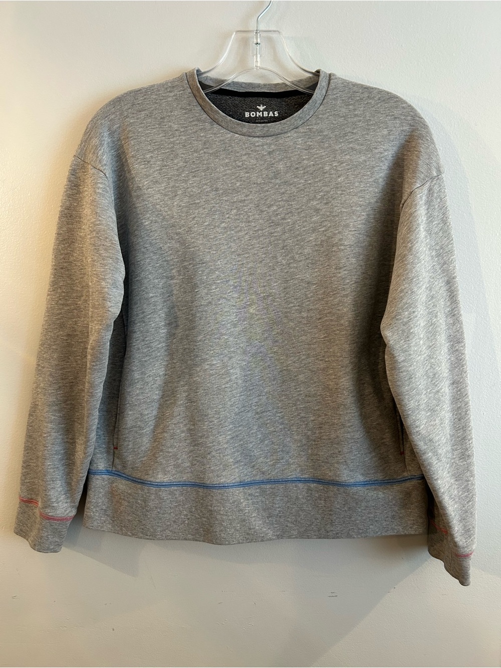 Bombas Cotton Crewneck Pullover Sweatshirt Heather gray athletic casual